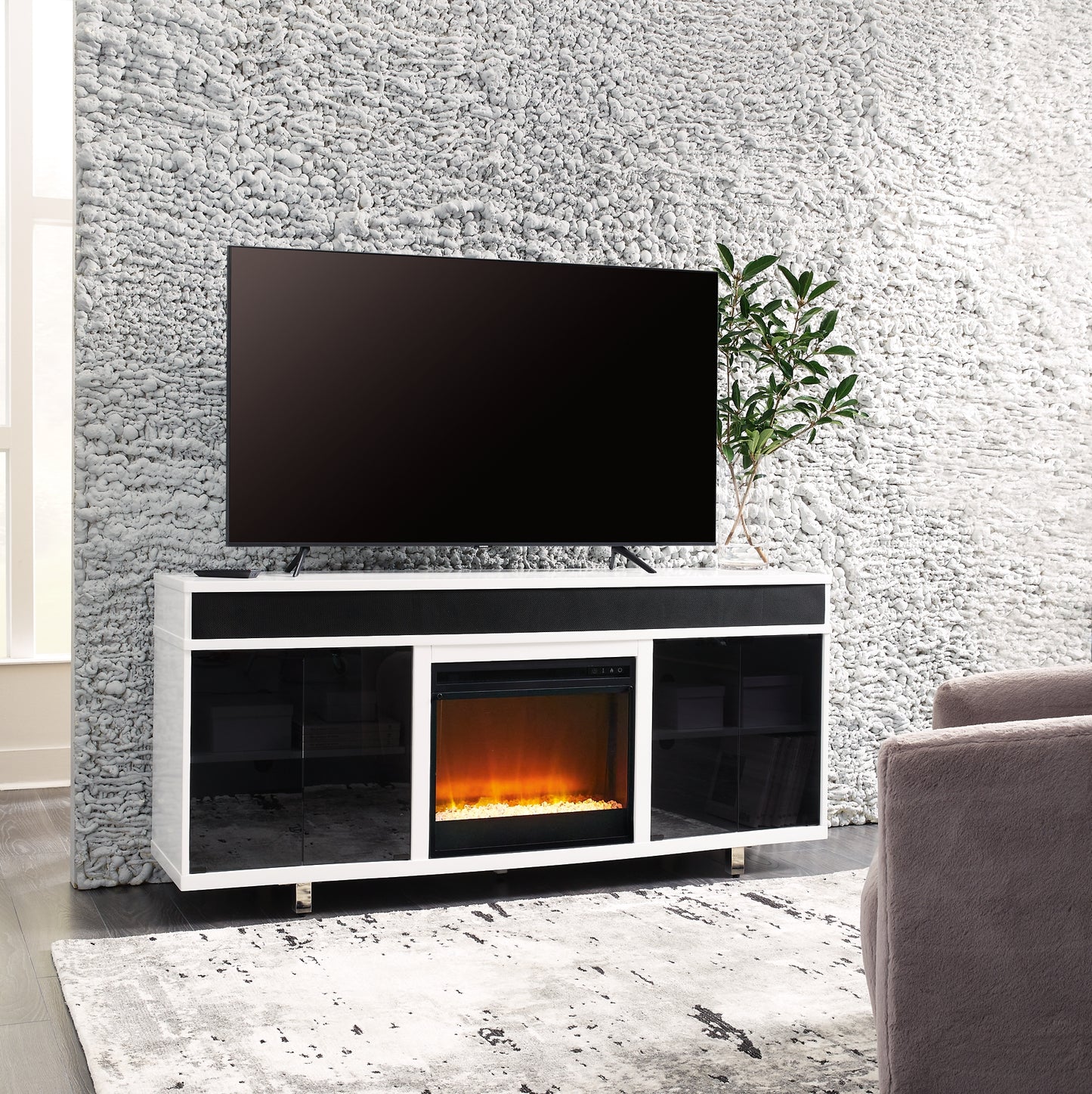 Gardoni 72" TV Stand with Electric Fireplace