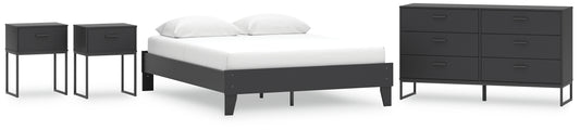 Ashley Express - Socalle Queen Platform Bed with Dresser and 2 Nightstands