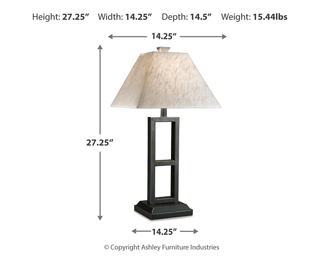 Ashley Express - Deidra Metal Table Lamp (2/CN)