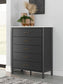 Cadmori Full Upholstered Bed with Mirrored Dresser, Chest and Nightstand