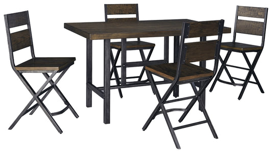 Ashley Express - Kavara Counter Height Dining Table and 4 Barstools